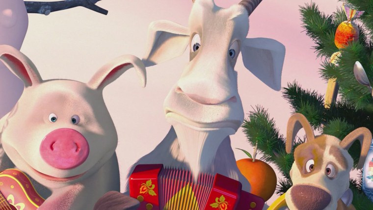 Новогодние обои мультяшные