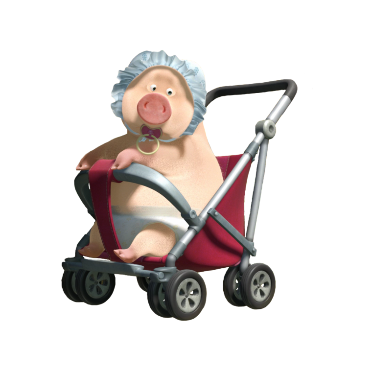 Маша и медведь хрюшка в коляске