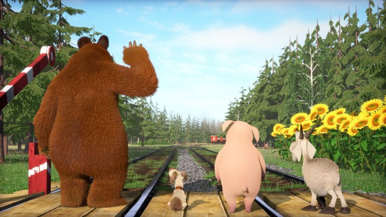 Маша и медведь железная дорога