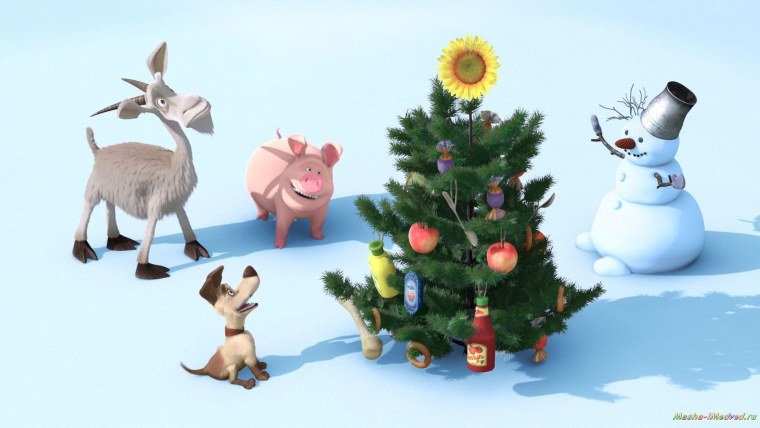 Маша и медведь зима новый год