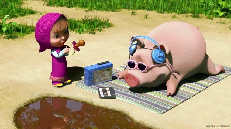 Мультфильм Маша и медведь свинья