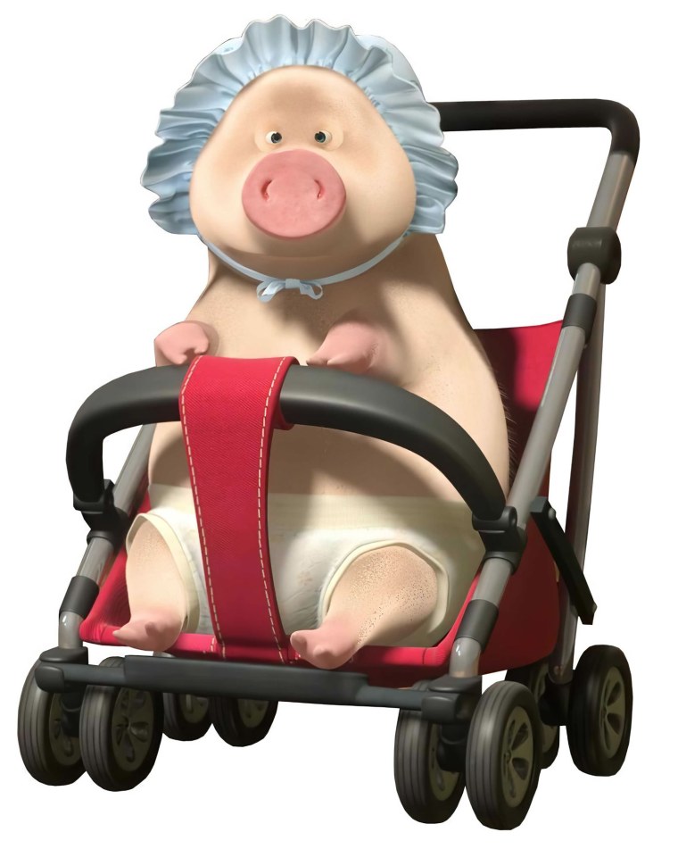 Маша и медведь Свинка в коляске