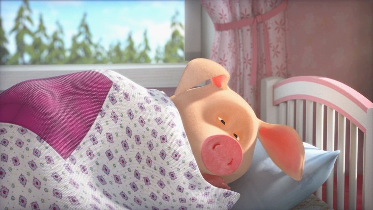 Маша спит в кроватке