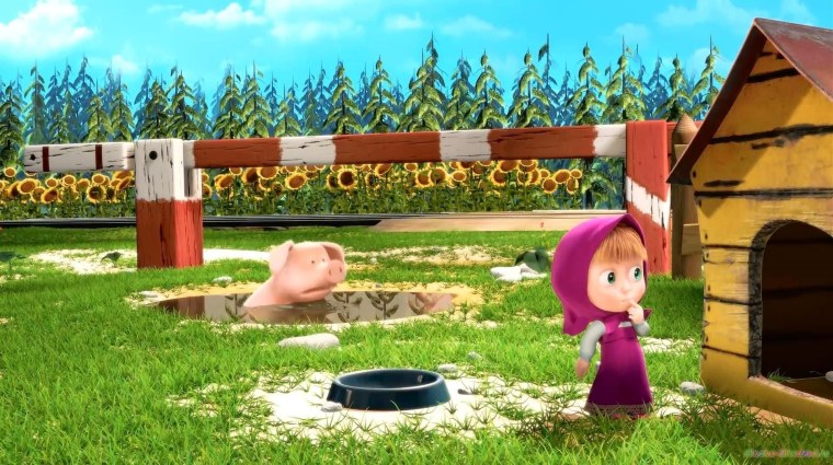 Маша и медведь первая встреча батуты