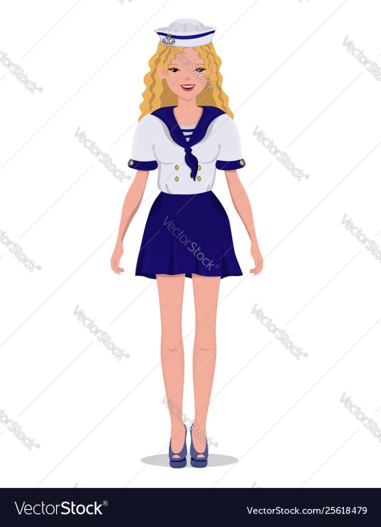 Морячка на прозрачном фоне