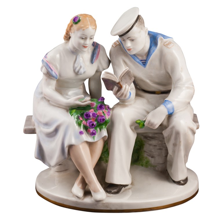 Фарфор девушка матрос