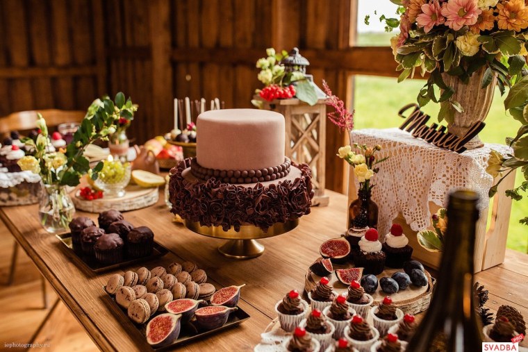 Свадебный сладкий стол