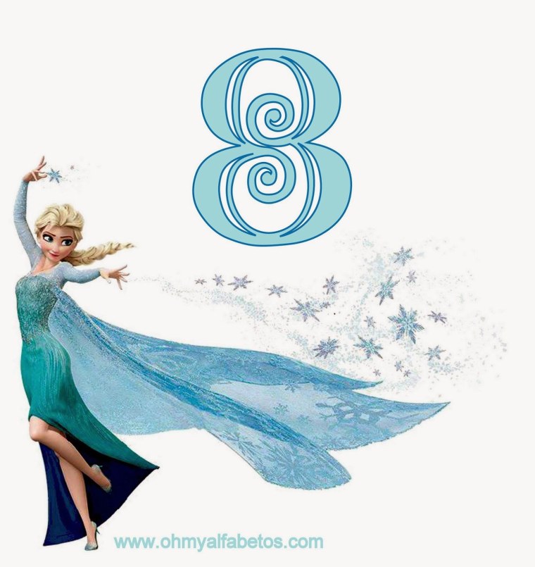 Цифры в стиле Холодное сердце