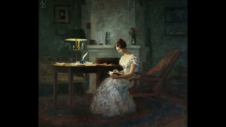 Онегин читает письмо Татьяны фото