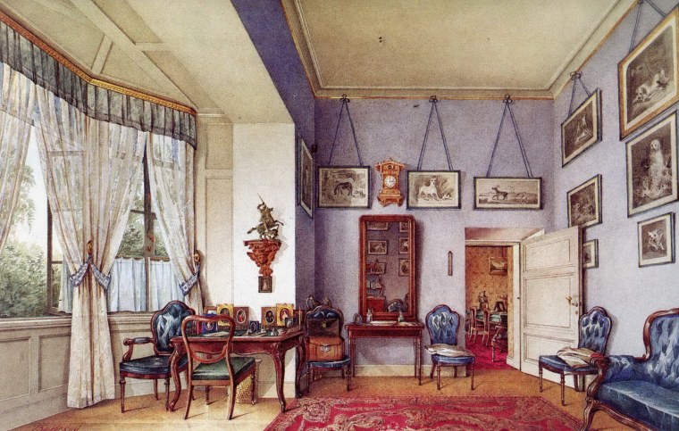 Вольский и. п. - интерьер во Дворце в Михайловке близ Петергофа