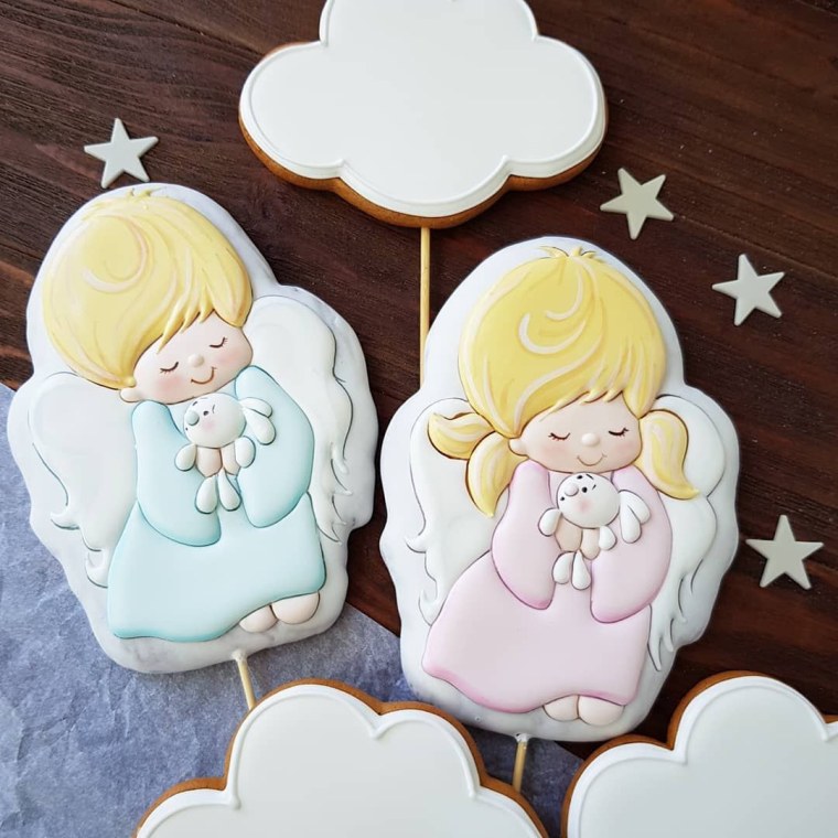 Пряник ангел на крестины