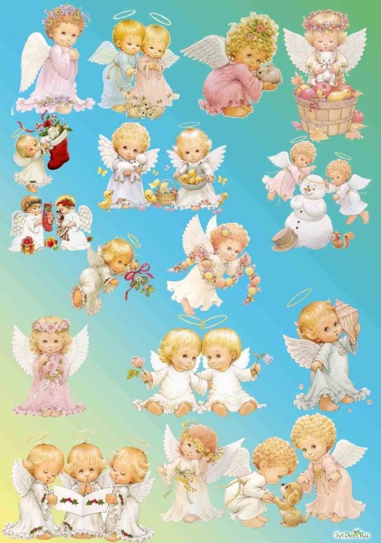Ангелочки для печати