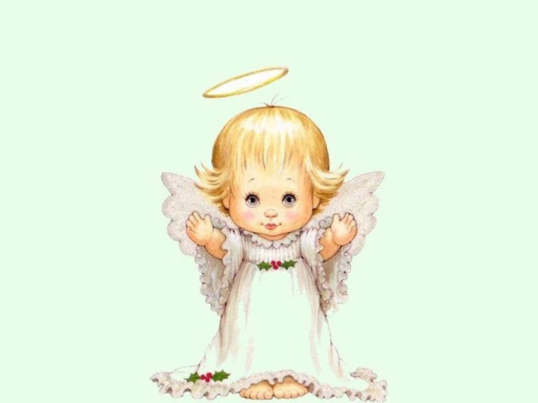 Ангел на белом фоне