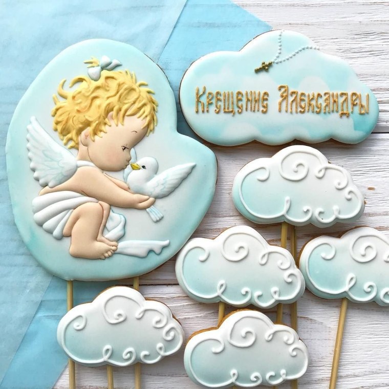 Пряник Ангелочек на крестины