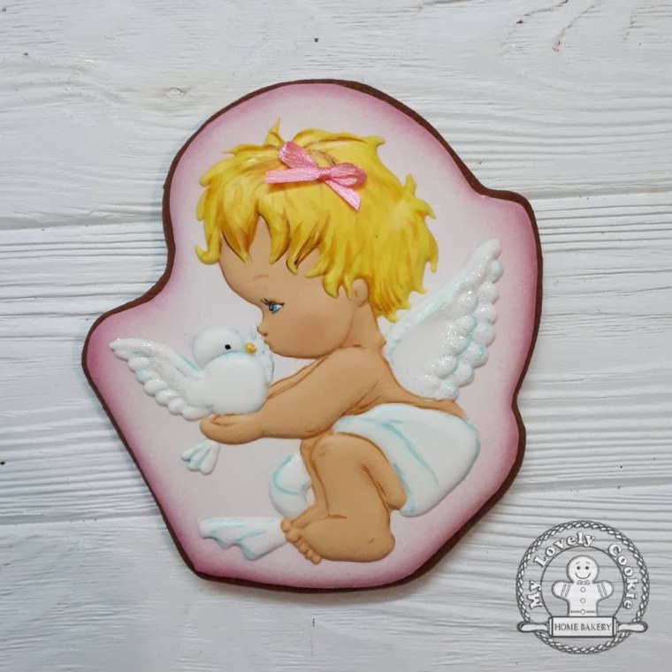 Пряник ангел на крещение