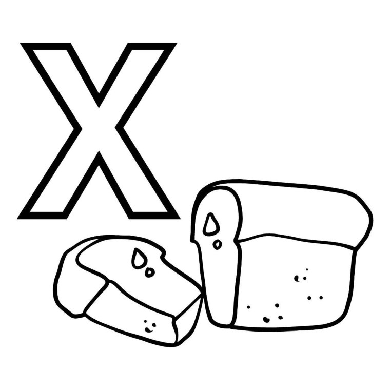 Буква х раскраска