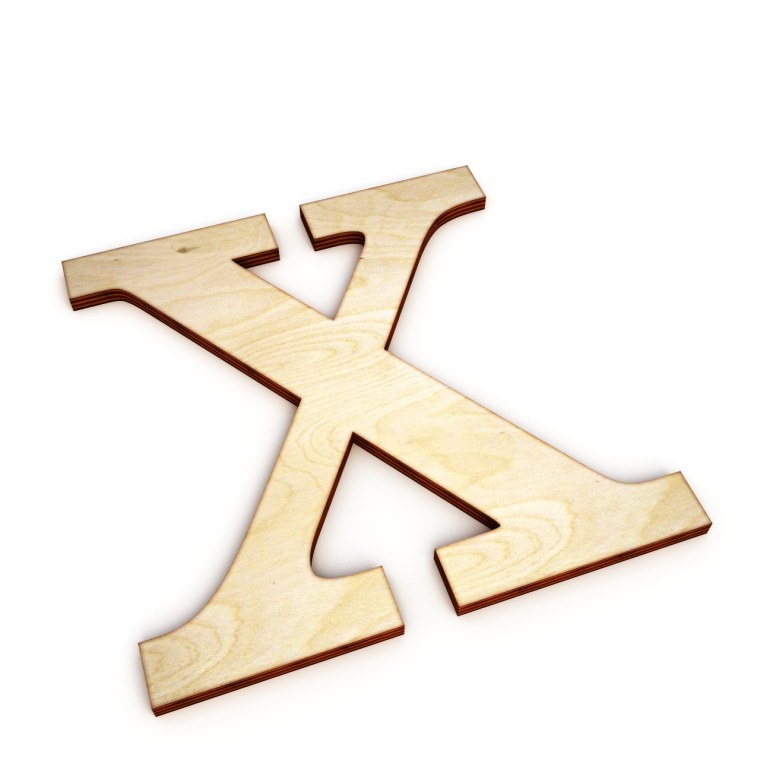 Буква х из дерева
