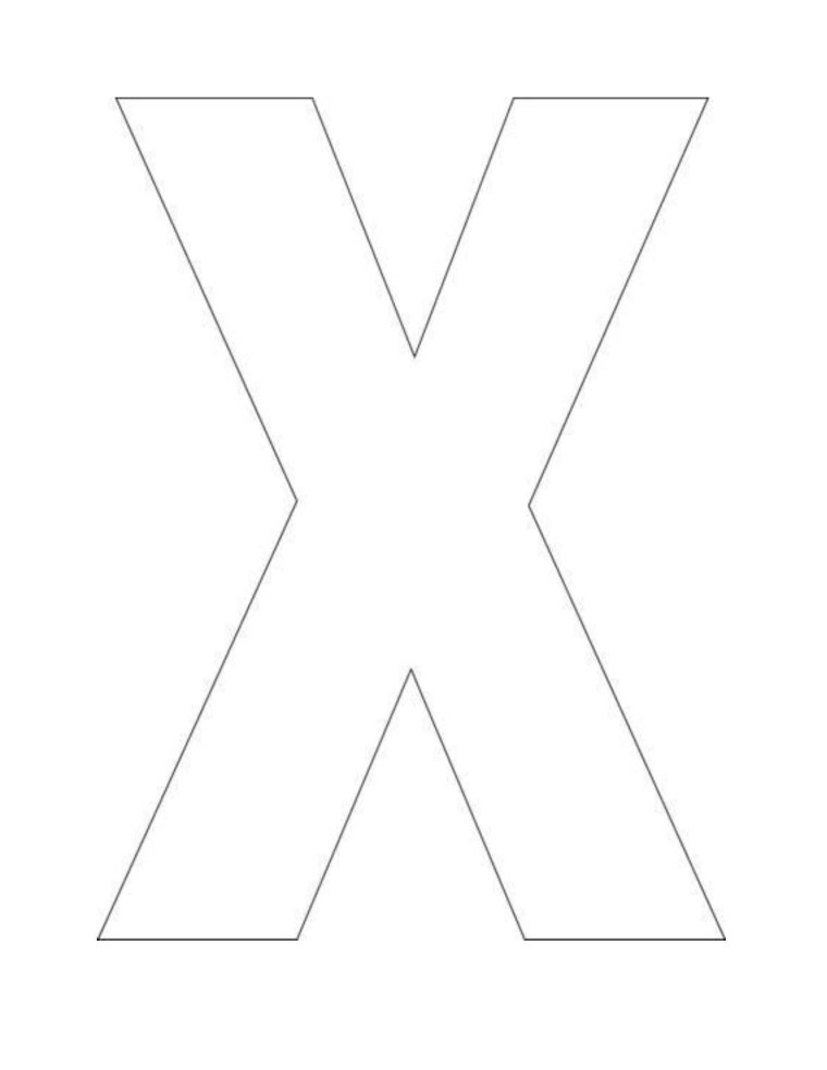 Трафарет буква x