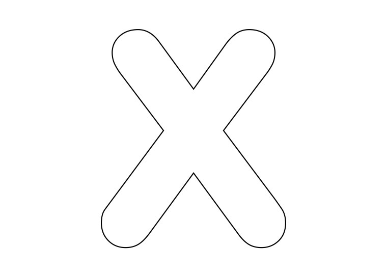 Буква ж шаблон для вырезания