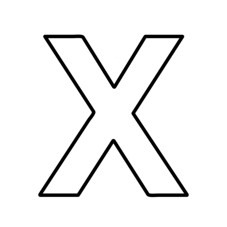 Буква х печатная