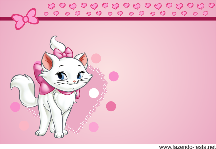 Приглашение на день рождения кошечка Мари