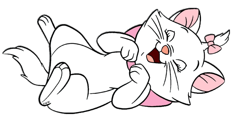 Кошка Мари на прозрачном фоне