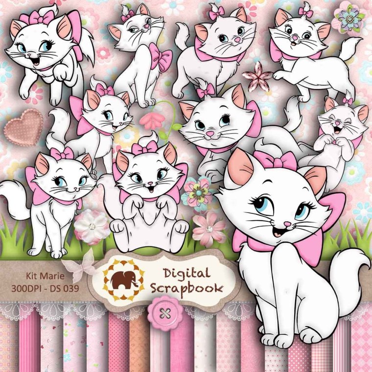 Наклейки с кошкой Мари