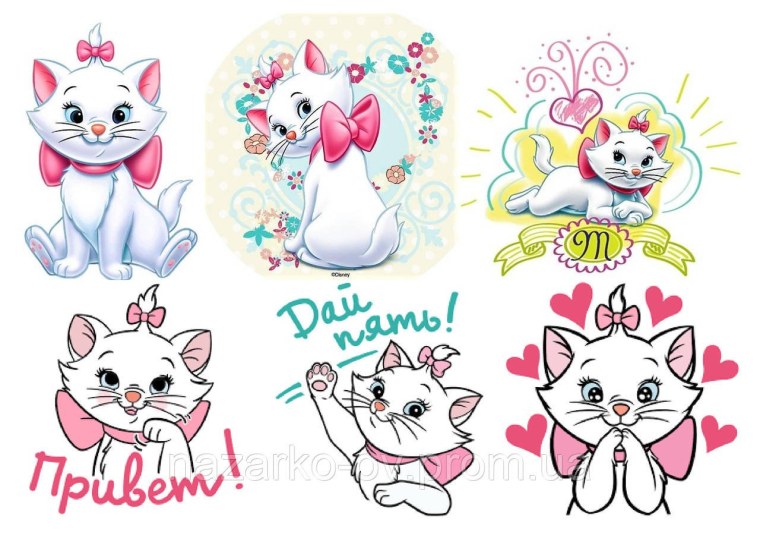 Вафельная картинка кошечка