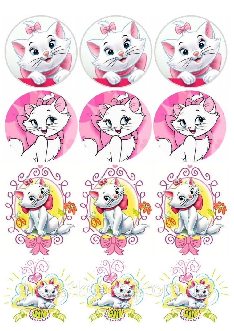 Вафельная печать кошечка Мари
