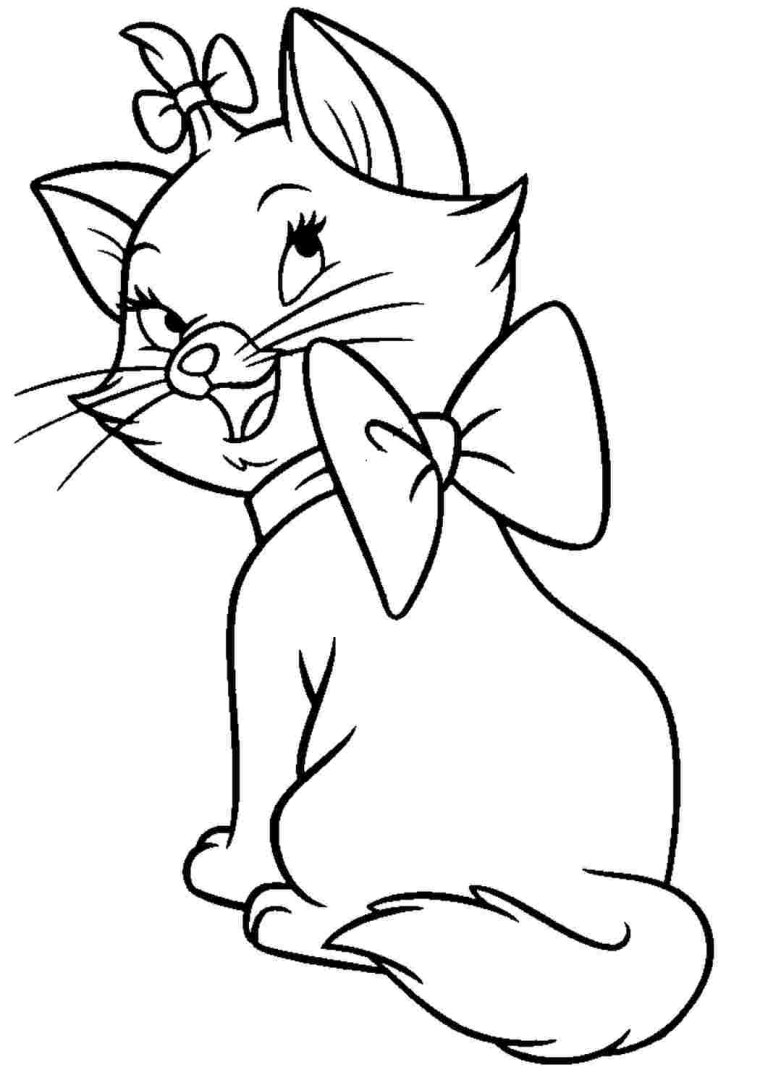 Раскраски для девочек кошечки