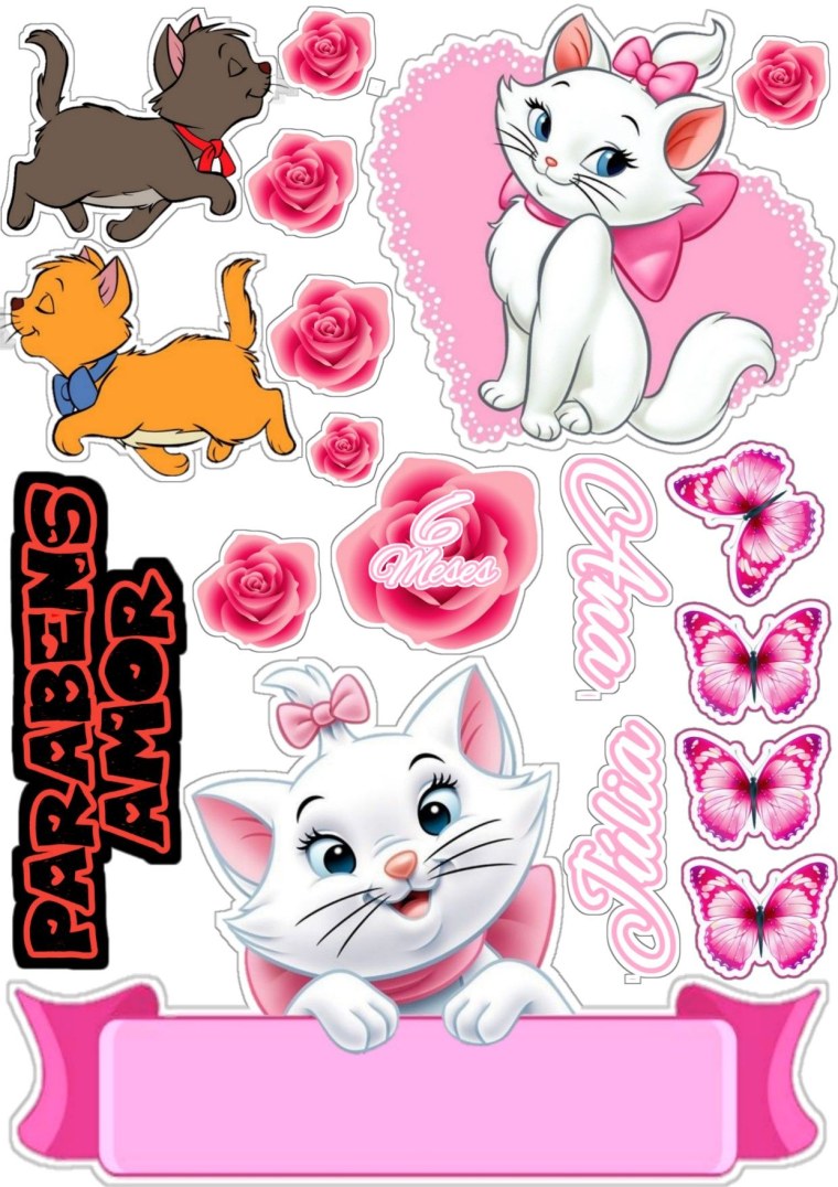 Картинки на вафельной бумаге кошечка