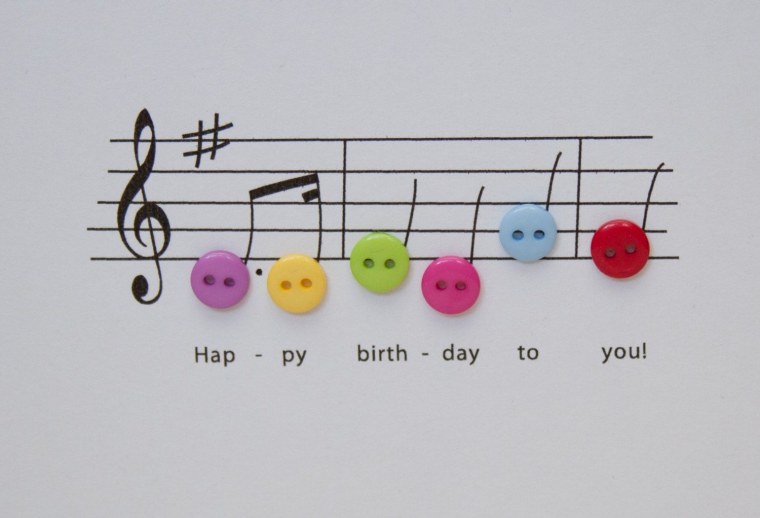 Открытки с днём рождения с нотами