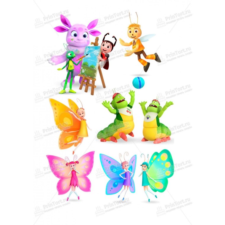 Лунтик и его друзья печать на сахарной бумаге