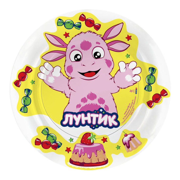 Детская тарелка с Лунтиком