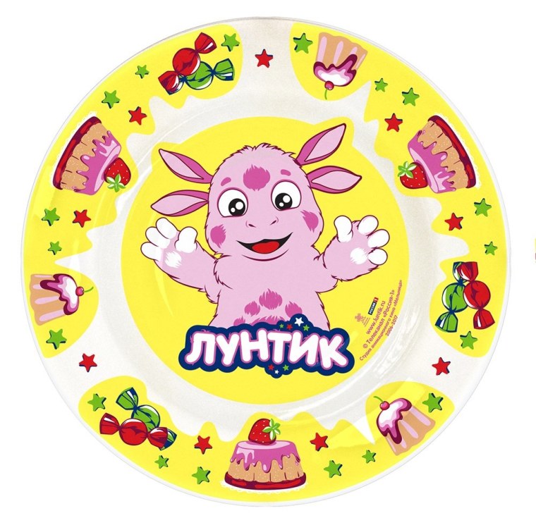 Детская тарелка с Лунтиком
