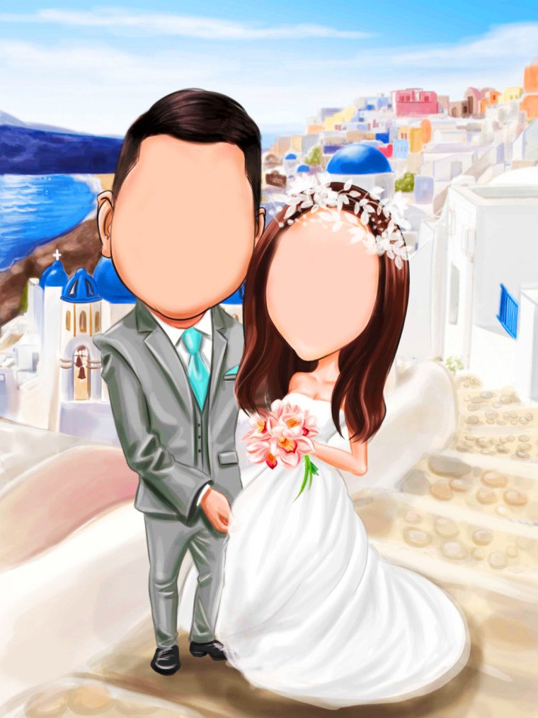 Свадебные шаржи на жениха и невесту