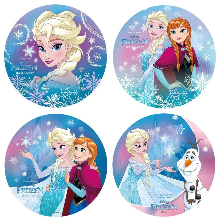 Эльза и Анна на вафельной бумаге