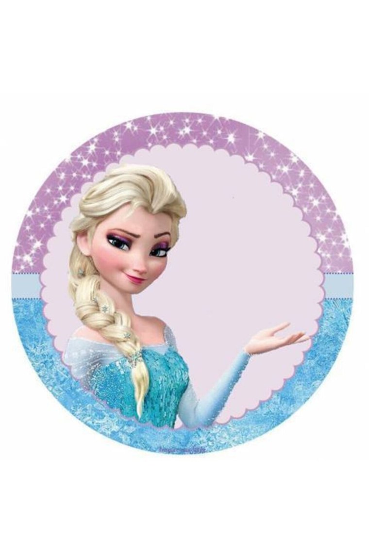 Круглая рамка с Эльзой