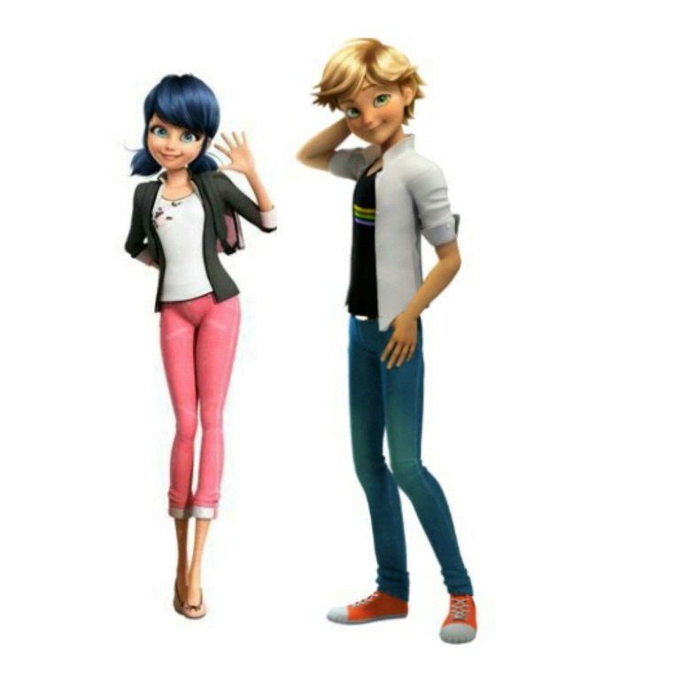 Маринетт и Адриан в полный рост