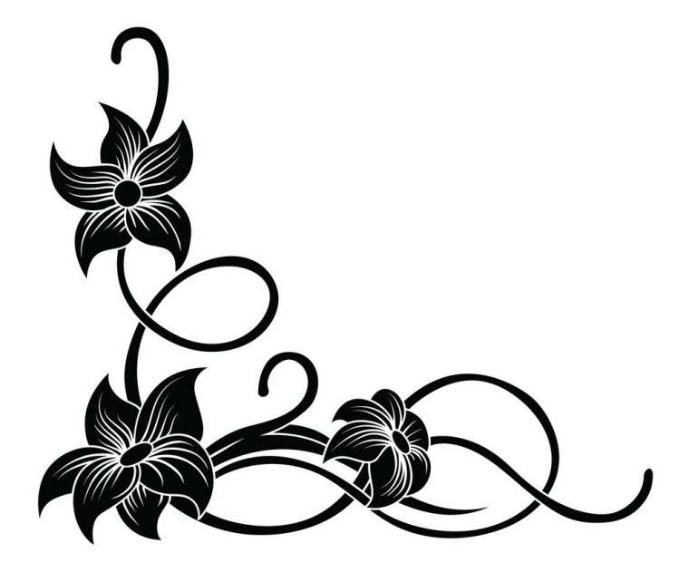 Угловой цветочный орнамент