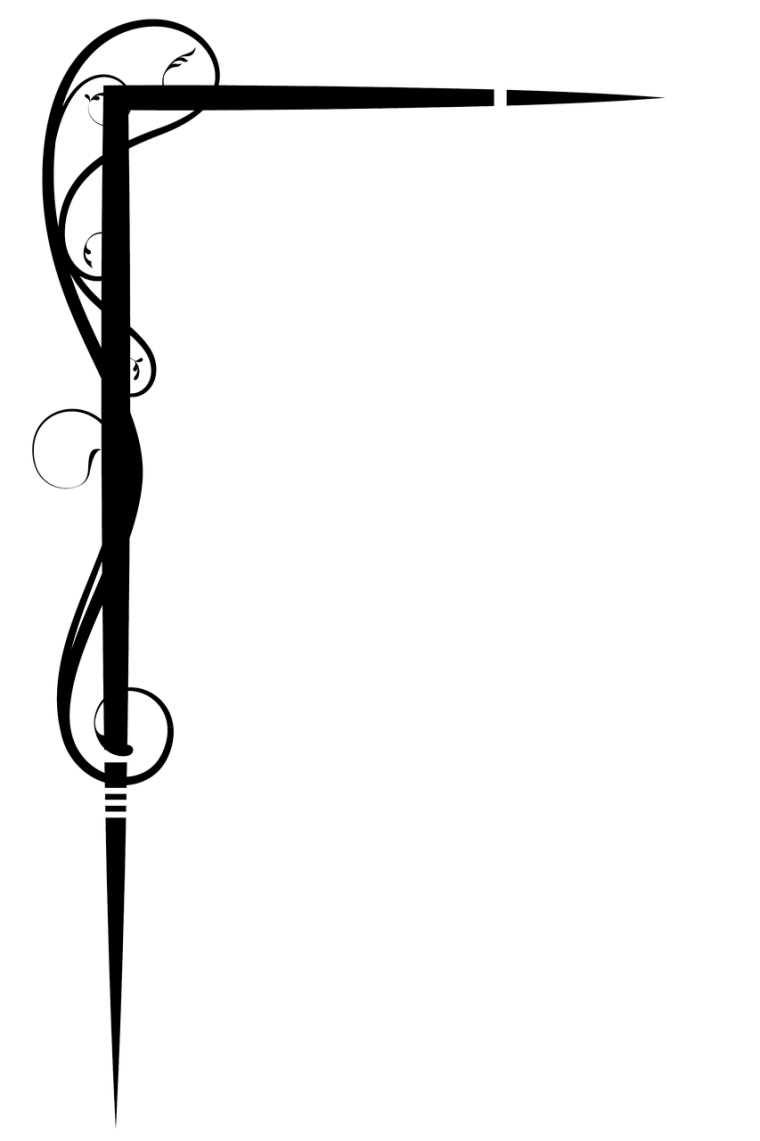 Уголки для текста черные