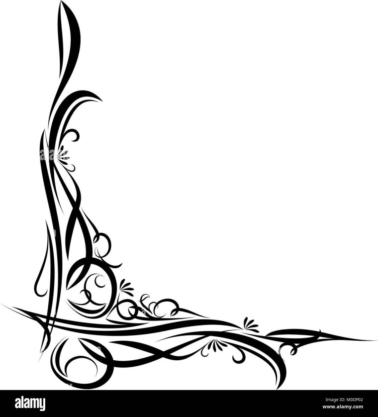 Орнамент тонкий угловой