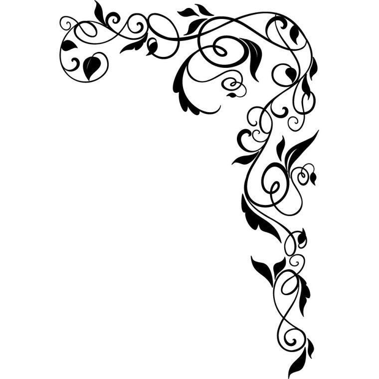 Красивые узоры на угол листа