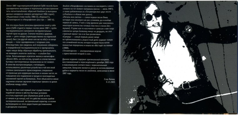 Пост панк Егор Летов