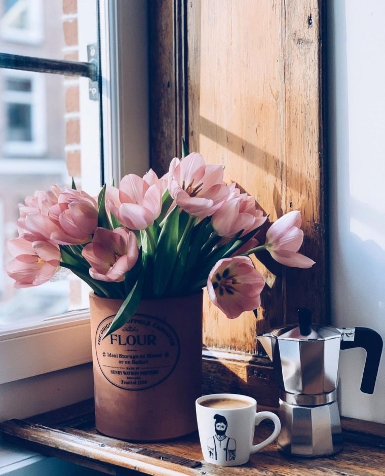 Кофе и цветы