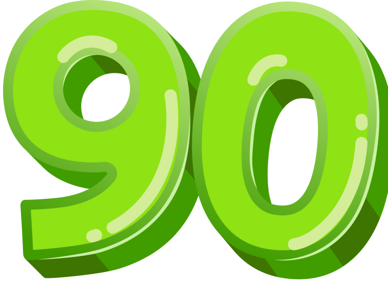 Цифра 60 на прозрачном фоне