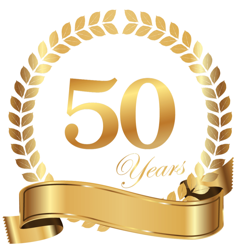 50 Лет надпись золото