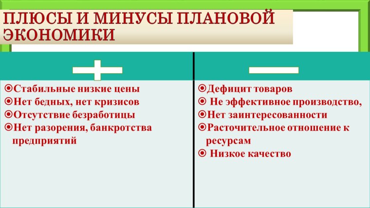 Централизованная экономика плюсы и минусы