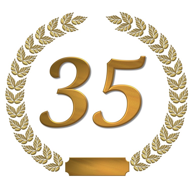 Красивые цифры 35 лет