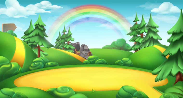 Сказочная Полянка в лесу вектор